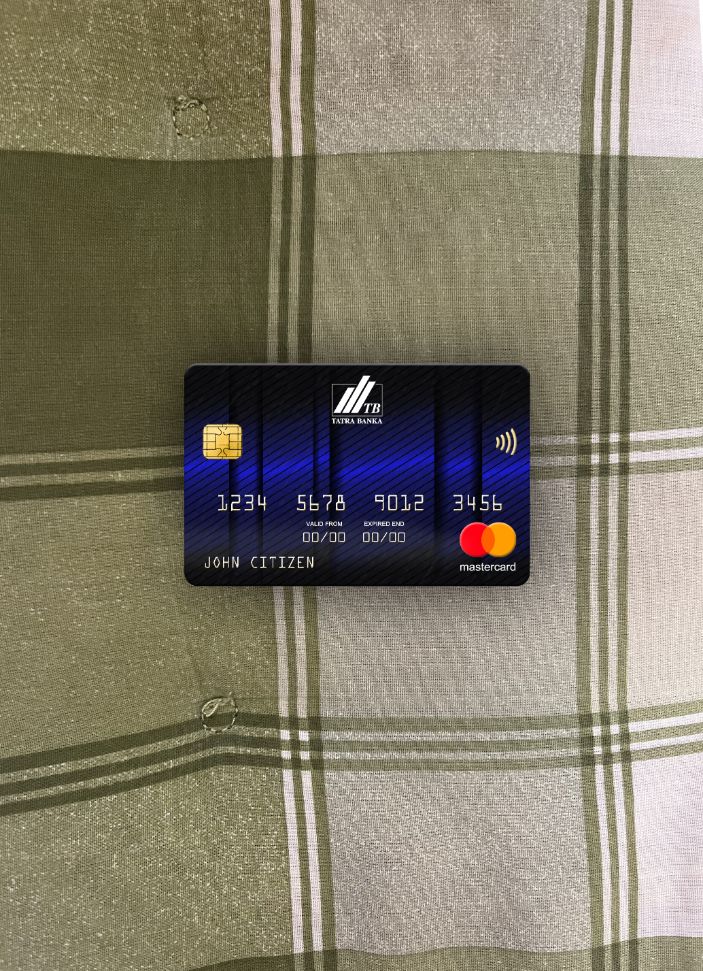 Download Slovakia Tatra Bank mastercard blue photolook front Photoshop template